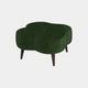 Large Shaped Footstool In Fabric Premiun Plain