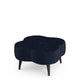 Large Shaped Footstool In Fabric Premiun Plain