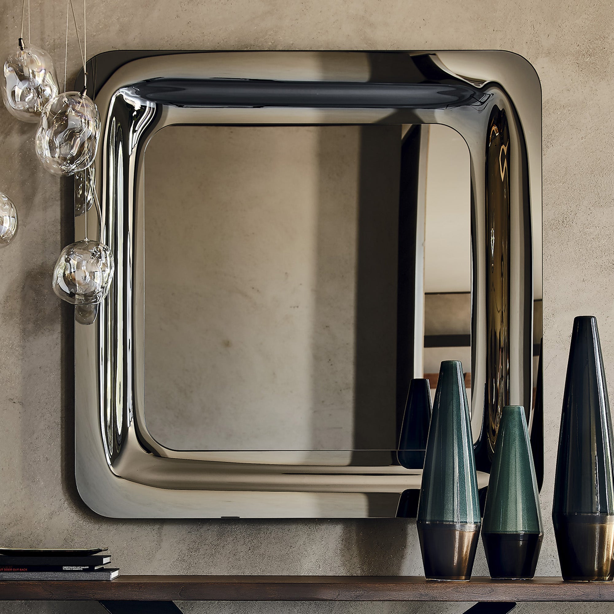 Cattelan Italia Glenn - Mirror Mirrored Smoke Grey Glass 120x120cm