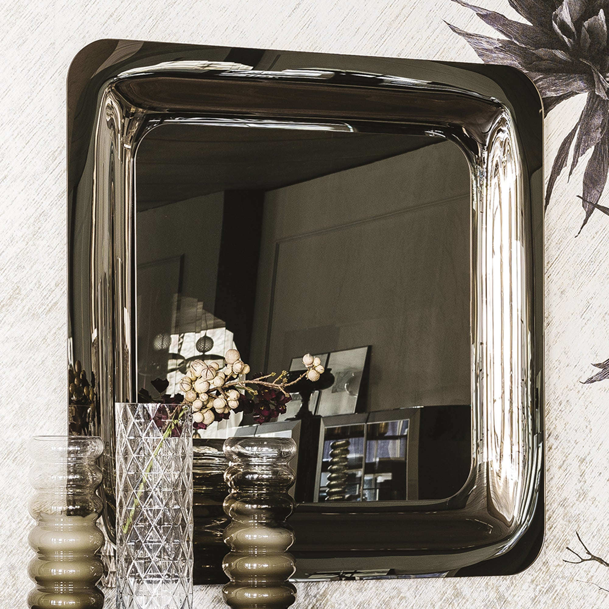 Cattelan Italia Glenn - Mirror Mirrored Smoke Grey Glass 120x120cm