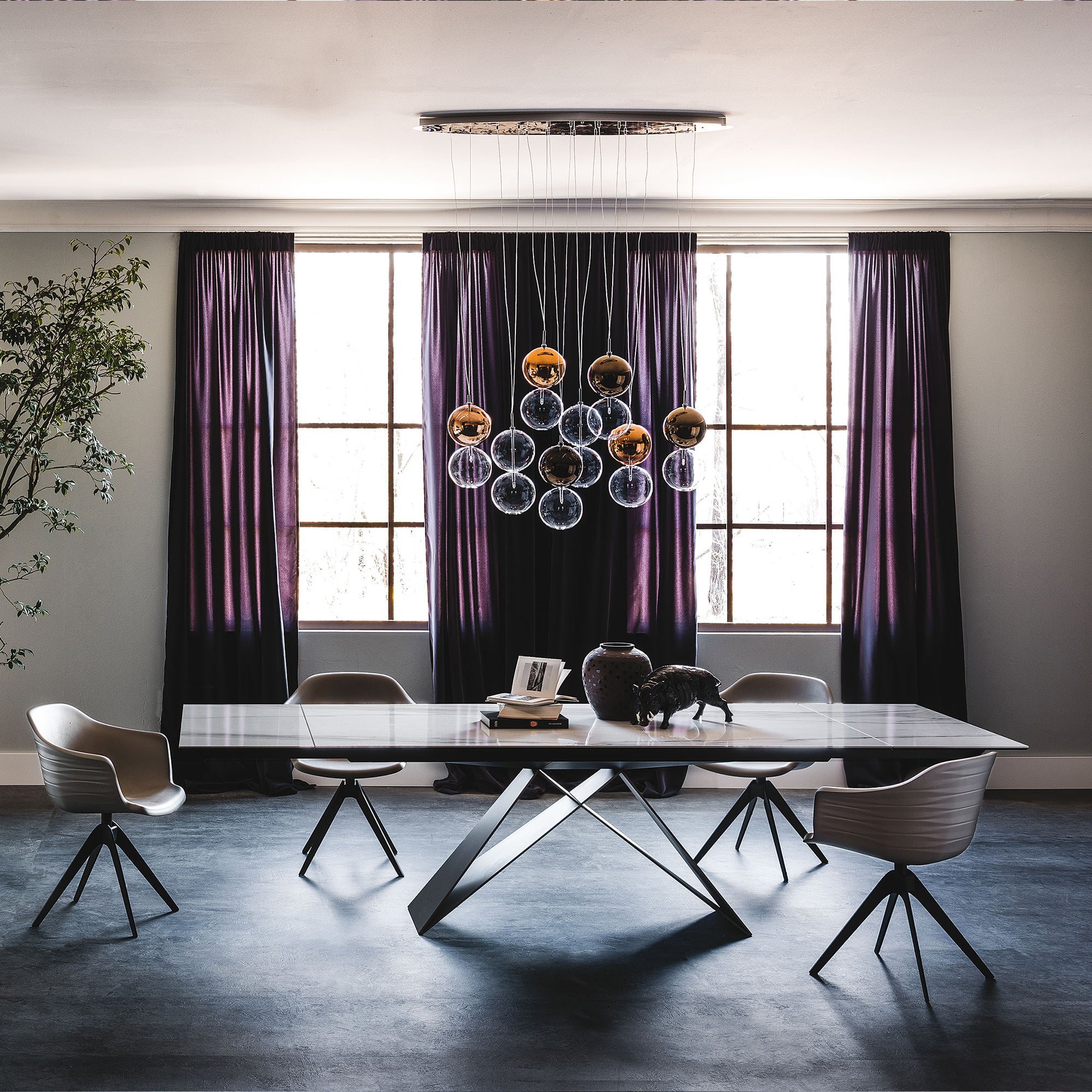 Cattelan Italia Premier Keramik Drive - Extending Dining Table 160 x 90cm Extends To 236cm
