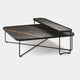 Cattelan Italia Benny Keramic - Coffee Table In GFM73 Black Laquered Steel36x36x33cm