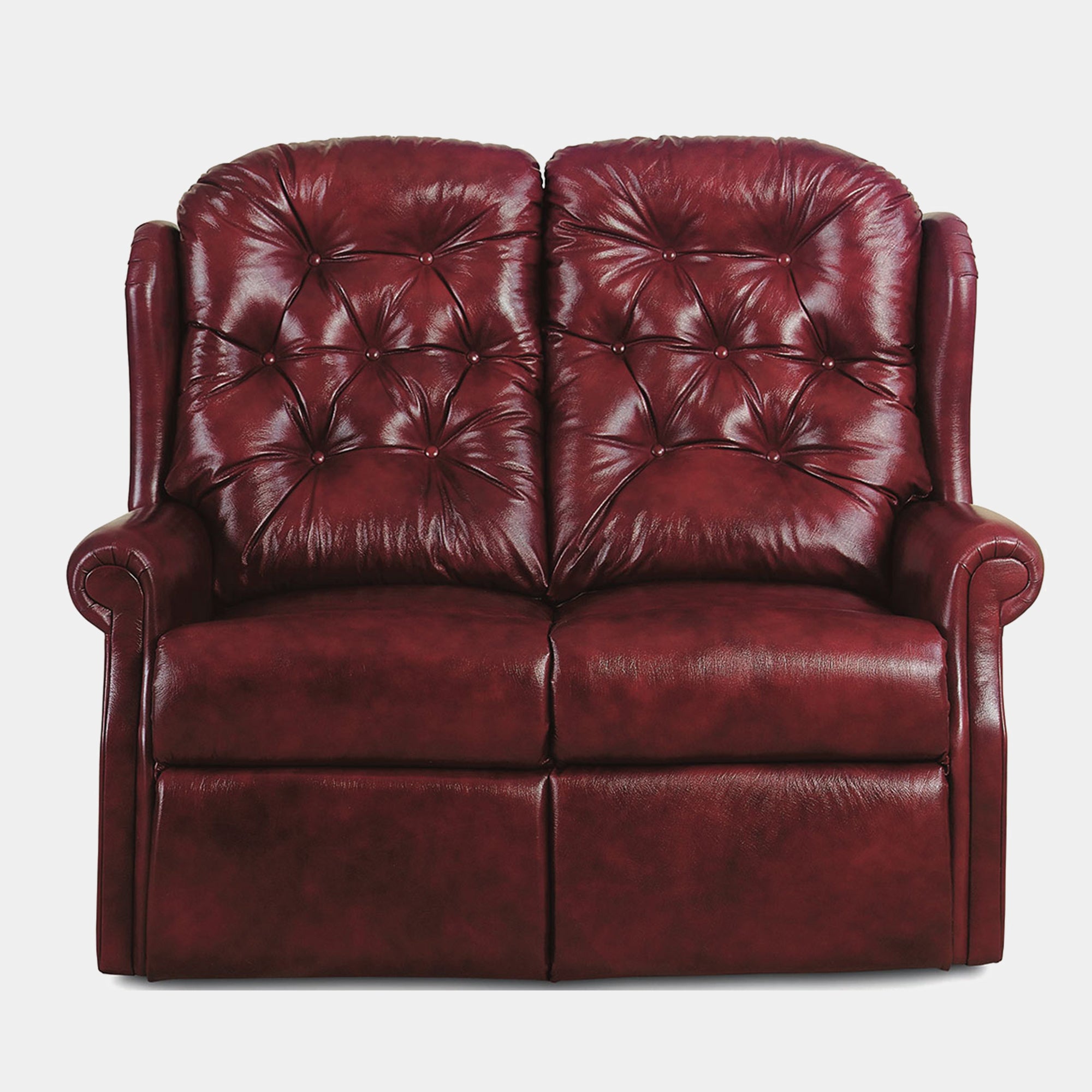 New Burford - Standard Fixed 2 Seat Settee In Leather