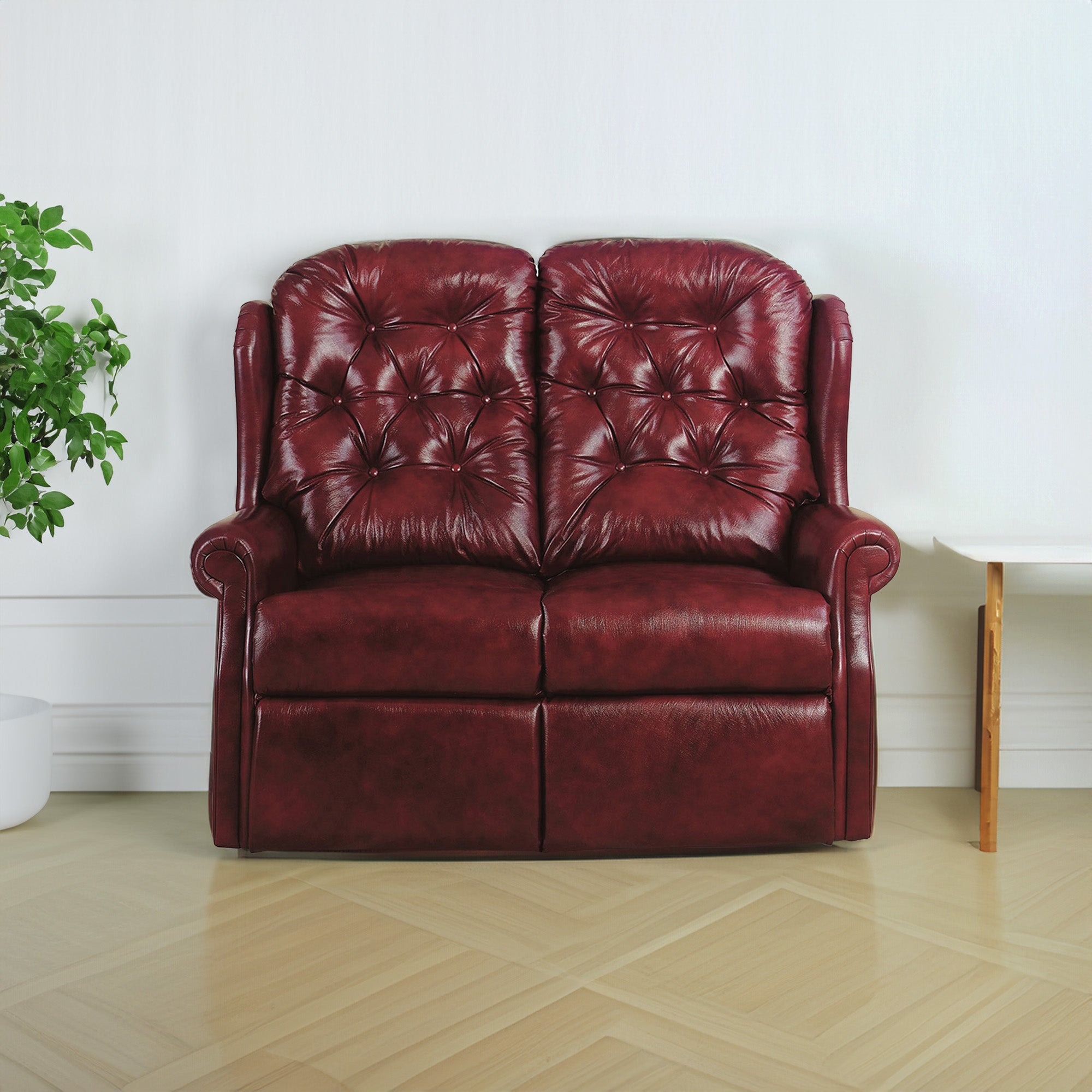 Standard Fixed 2 Seat Settee In Leather