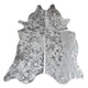 Cowhide Metallic Rug Silver