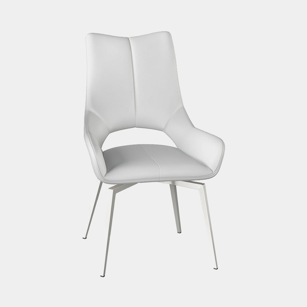 Aristo - Swivel Dining Chair In White PU