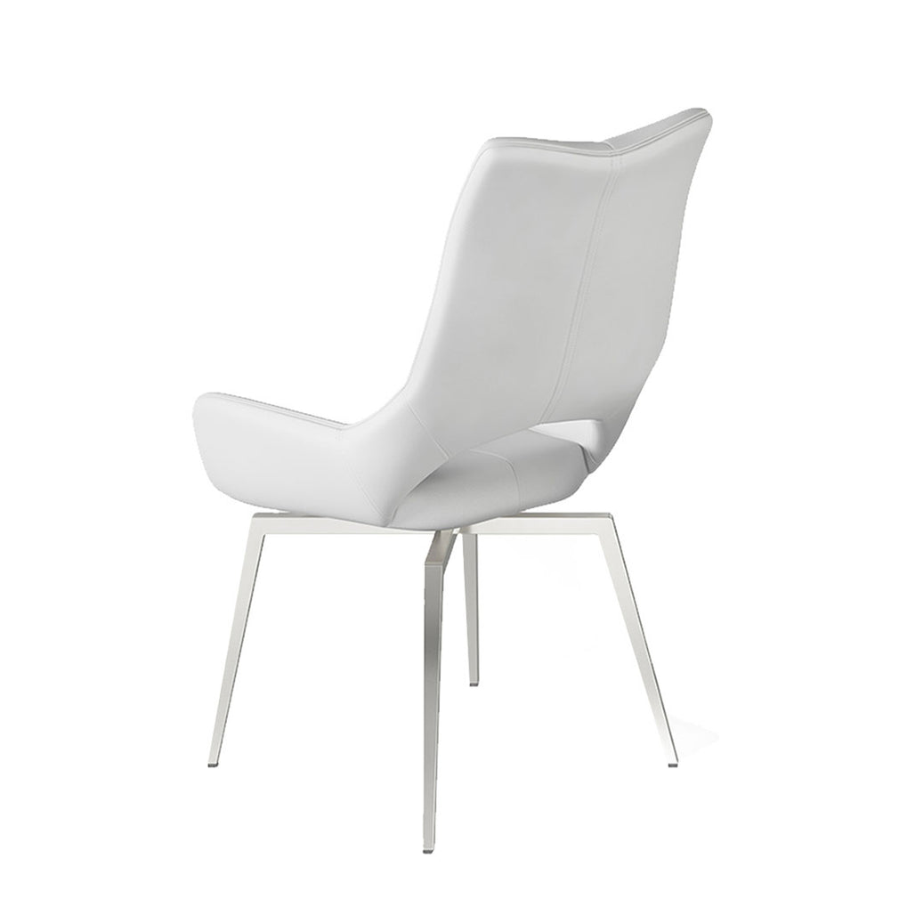 Aristo - Swivel Dining Chair In White PU