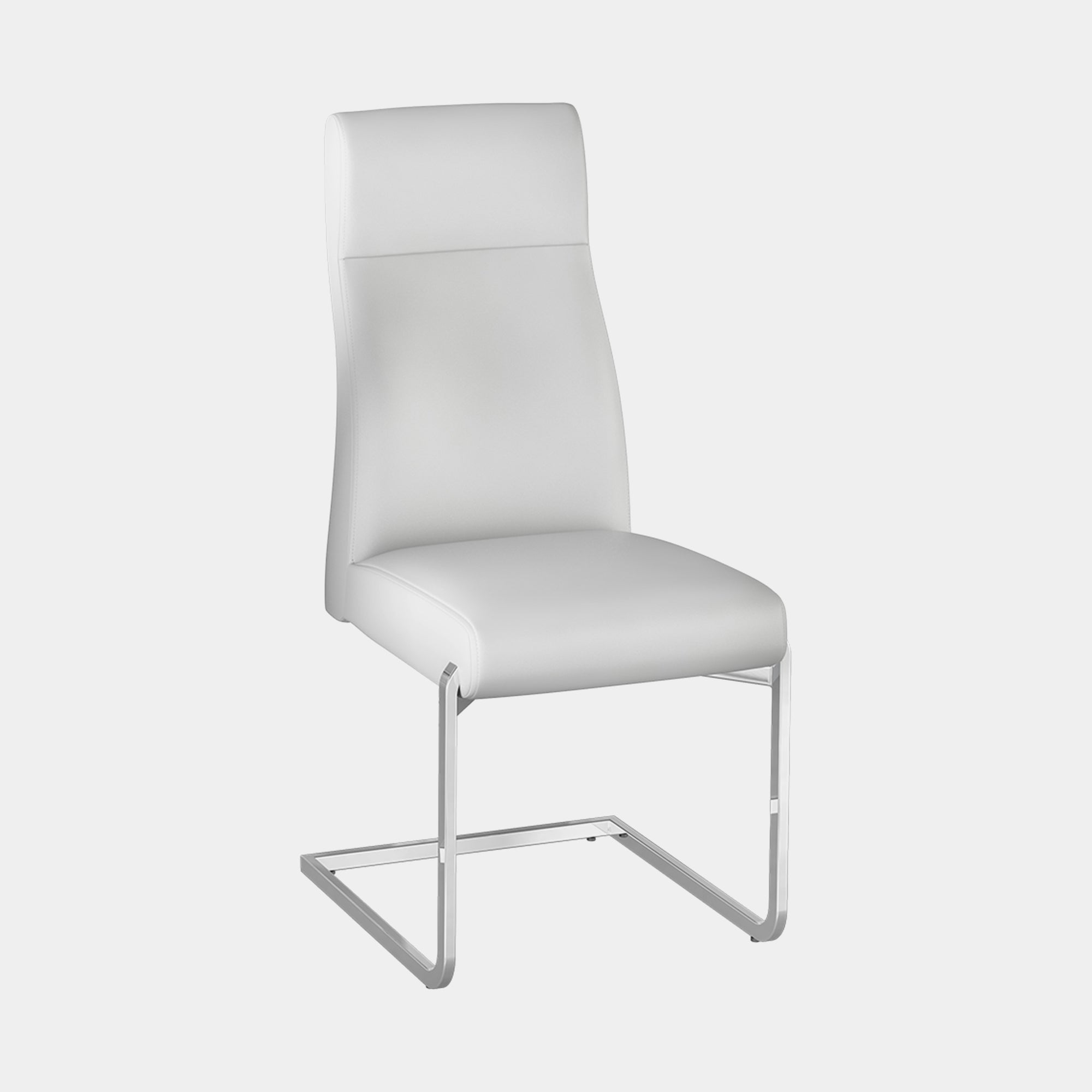 Dining Chair In White PU