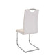 Naples - Faux Leather Cantilever Dining Chair In White