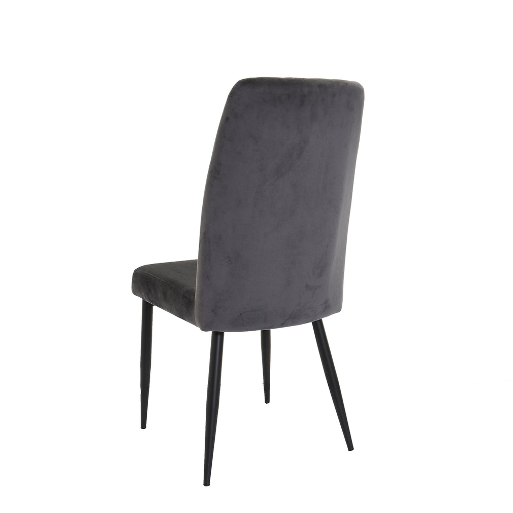 Terni - Velvet Dining Chair In Dark Grey