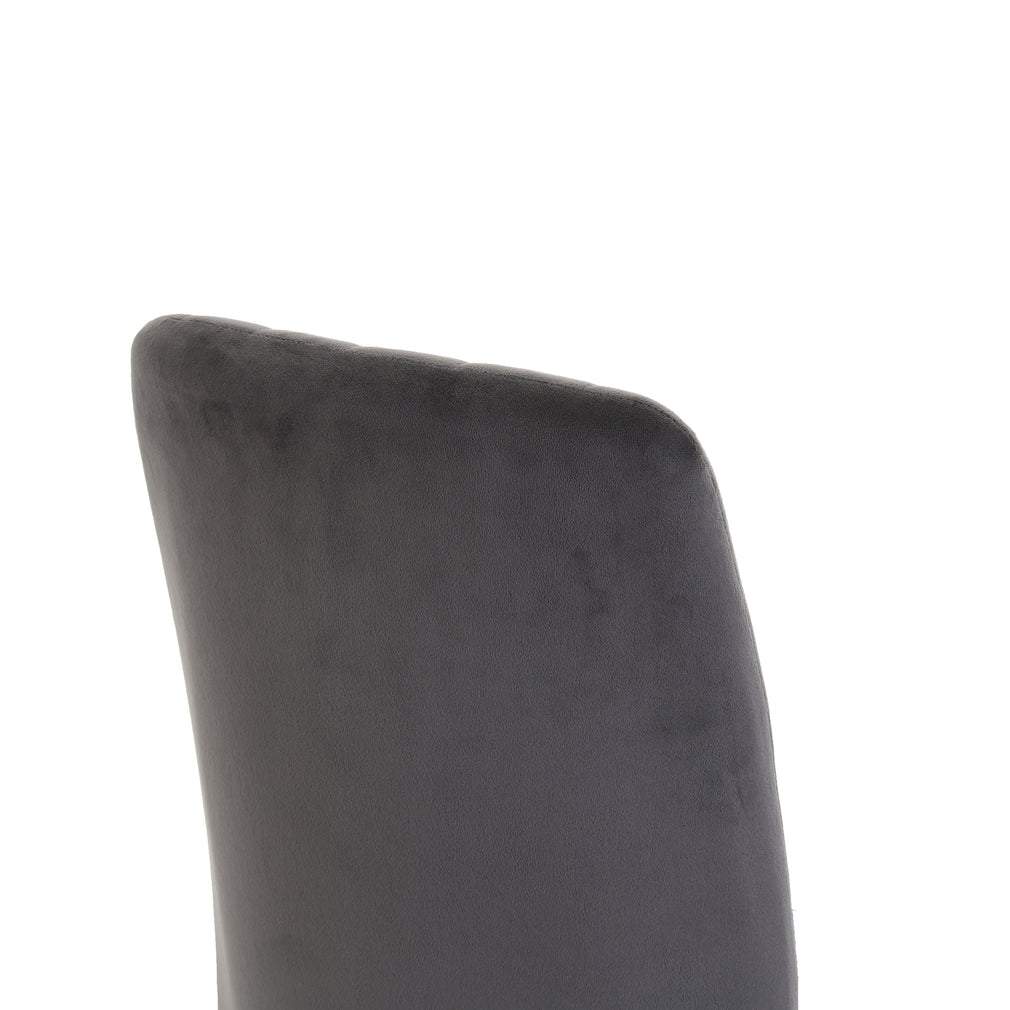 Terni - Velvet Dining Chair In Dark Grey