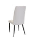 Terni - Dining Chair In Light Grey PU With Black Finished Frame
