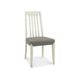 Bremen - Tall Slat Back Dining Chair In Washed Grey With Titanium Fabric