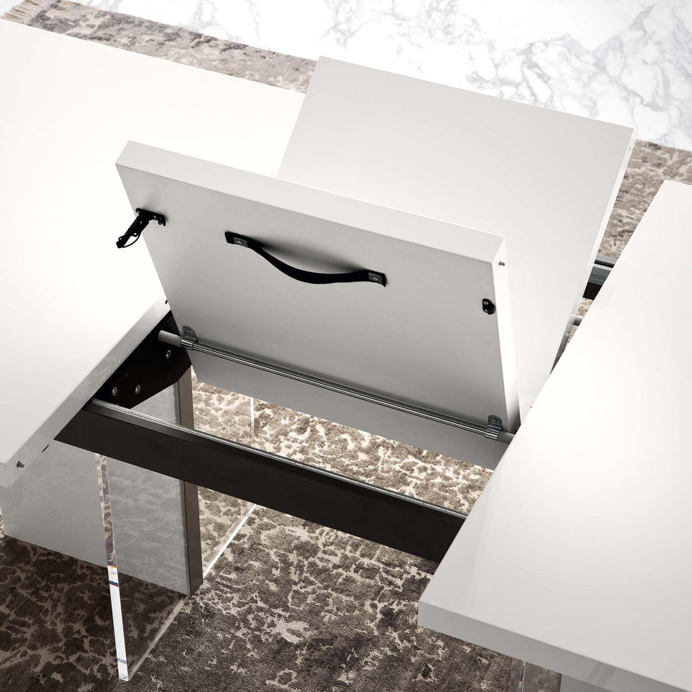 160cm Ext. Dining Table (Extends to 210cm)In White High Gloss