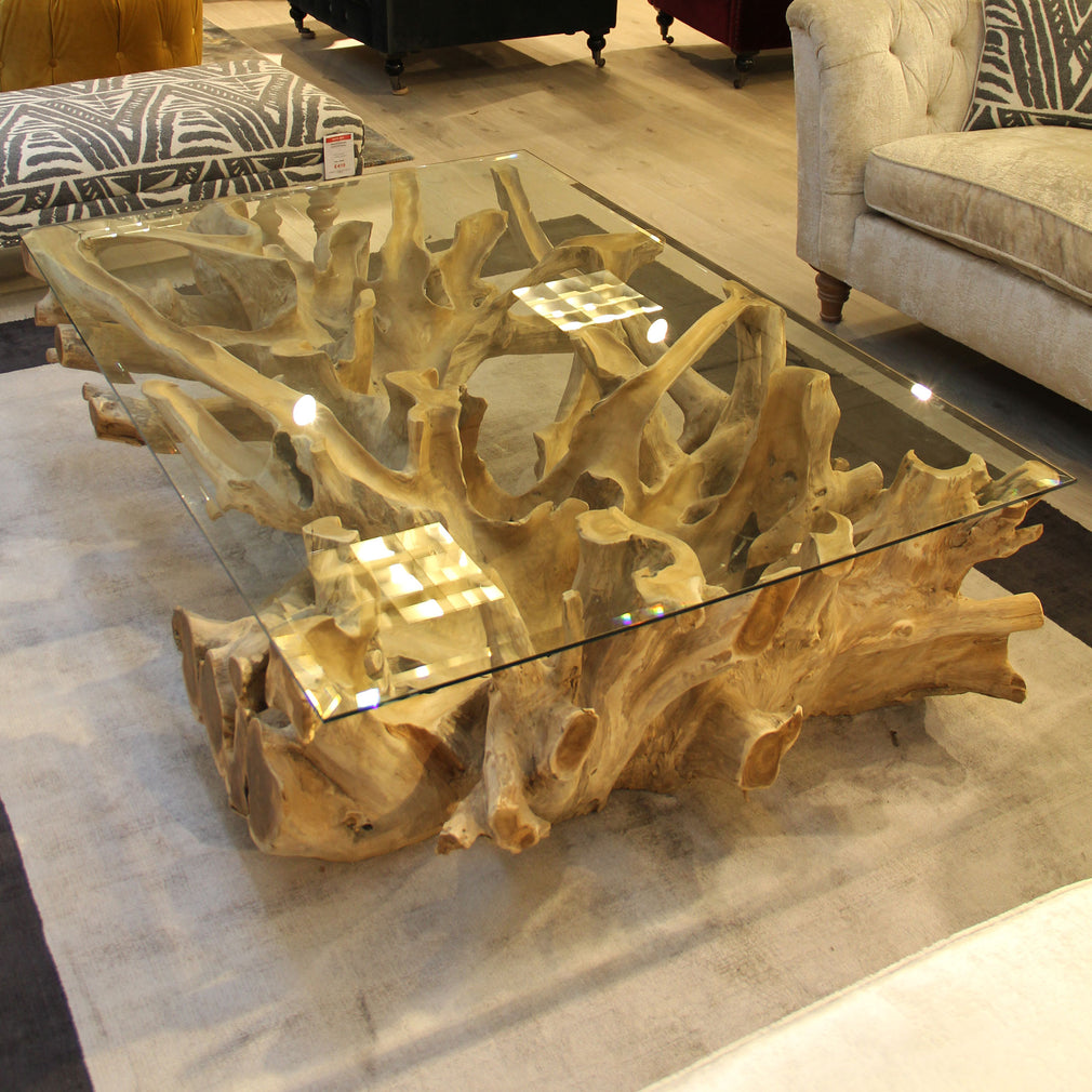 150cm x 100cm Rectangular Coffee Table With Glass Top