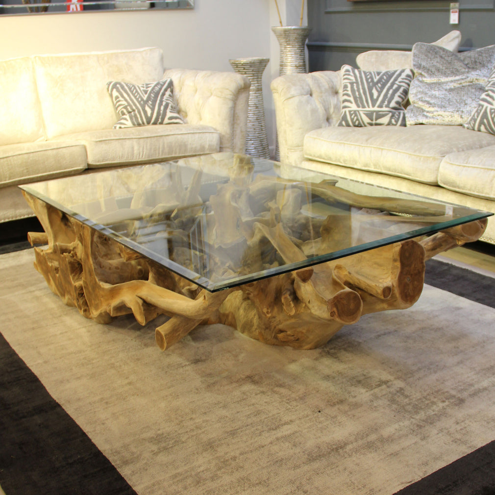 150cm x 100cm Rectangular Coffee Table With Glass Top
