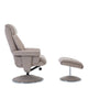 Swivel Chair And Stool In Fabric Lisbon Wheat (Assembly Required)