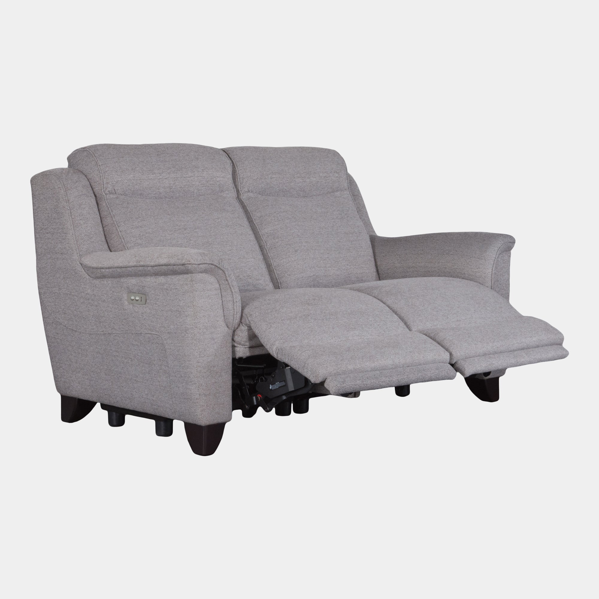 2 Seat Sofa With Double Power Recliners  With 2 Button Switch - Single Motor In Fabric Grade A