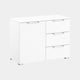 80cm 1 Door 3 Drawer Chest Colour Glass Front  Left Hinged Door