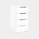 40cm 4 Drawer Chest Colour Glass Front