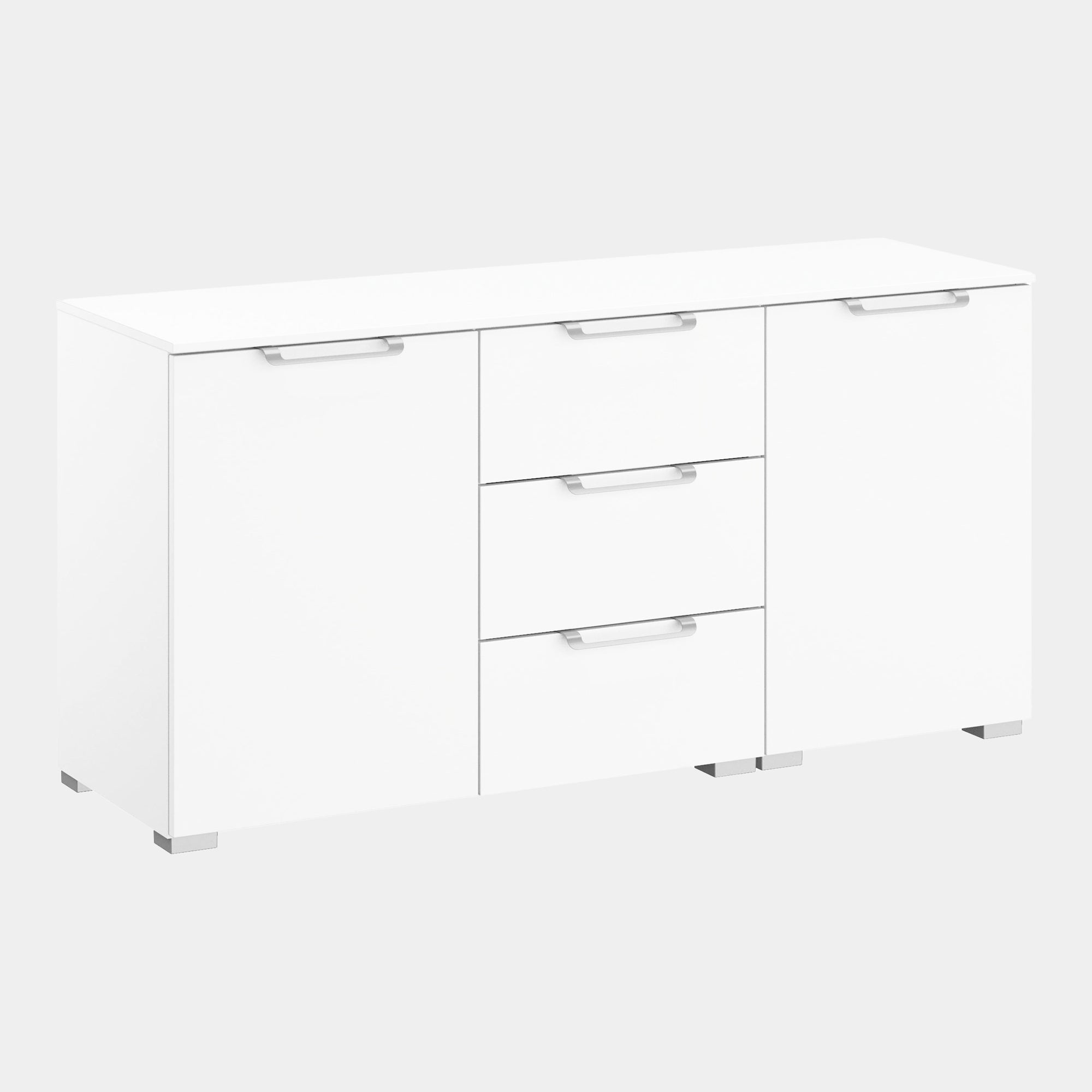 120cm 2 Door 3 Drawer Chest Colour Glass Front