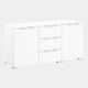 120cm 2 Door 3 Drawer Chest Colour Glass Front