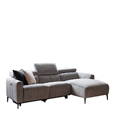 2.5 Seat Power Recliner RHF Chaise Sofa with USB Toggle Switch in Fabric - Veyron