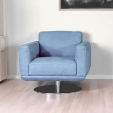 Swivel Chair In Fabric - Genova