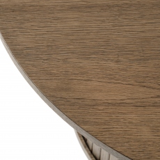 Round Coffee Table In Smoked Oak Finish - Eden
