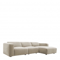 3 Seat RHF Chaise Sofa In Fabric London 26A - Marlon