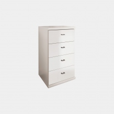 4 Drawer Narrow Chest With Glass Front - Lauderdale
