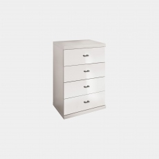 4 Drawer Wide Chest With Glass Front - Lauderdale