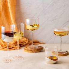 Gold Wine Glasses - Wave