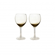 Denby -  Set of 2 Smoked Grey Wine Glasses