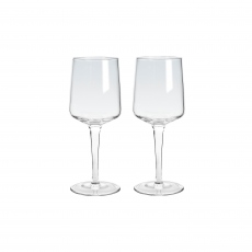 Set of 2 Clear Wine Glasses - Denby