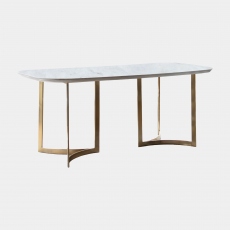 Harmony - 180cm Dining Table With White Marble Top