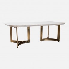 Harmony - Coffee Table With White Marble Top
