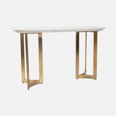 Harmony - Console Table With White Marble Top