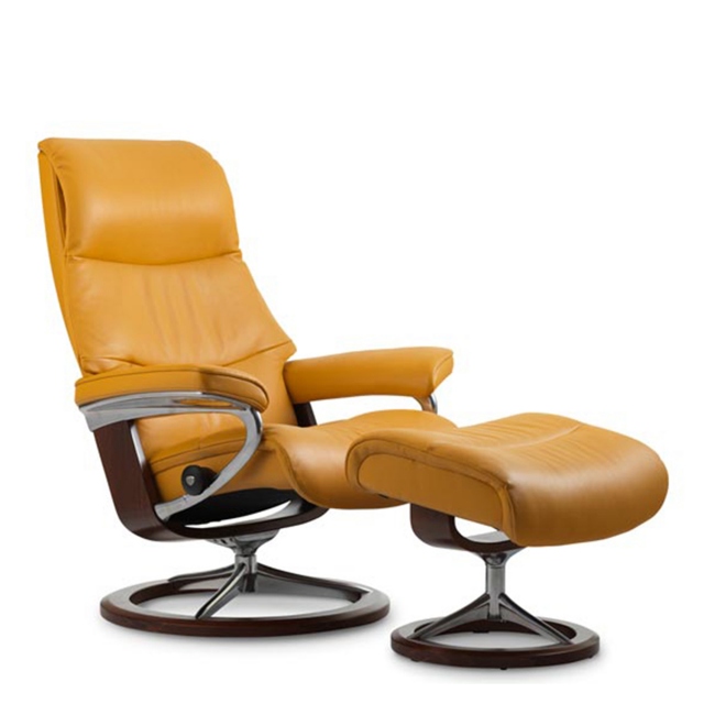 Chair & Stool With Signature Base In Leather - Stressless View