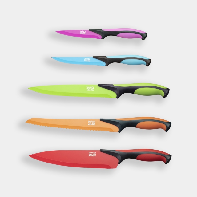 5 Piece Knife Block - Dexterity Coloured
