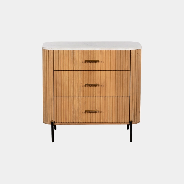 3 Drawer Chest With Marble Top - Bombay