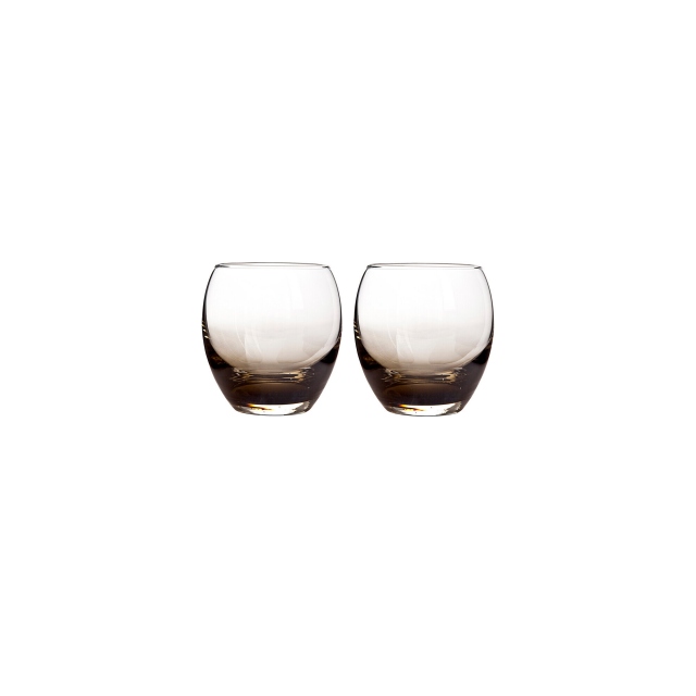 Set of 2 Smoked Grey Small Tumblers - Denby