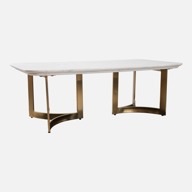 Coffee Table With White Marble Top - Harmony