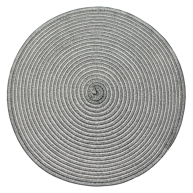 Circular Woven Lurex- Grey Anthracite Placemat