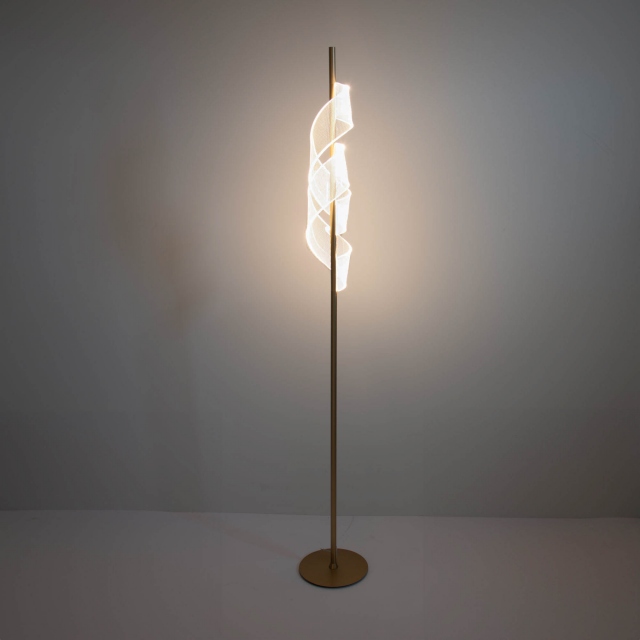 Gold LED Floor Lamp - Ryker