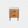 2 Drawer Bedside With Marble Top - Bombay
