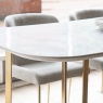 180cm Dining Table With White Marble Top - Harmony