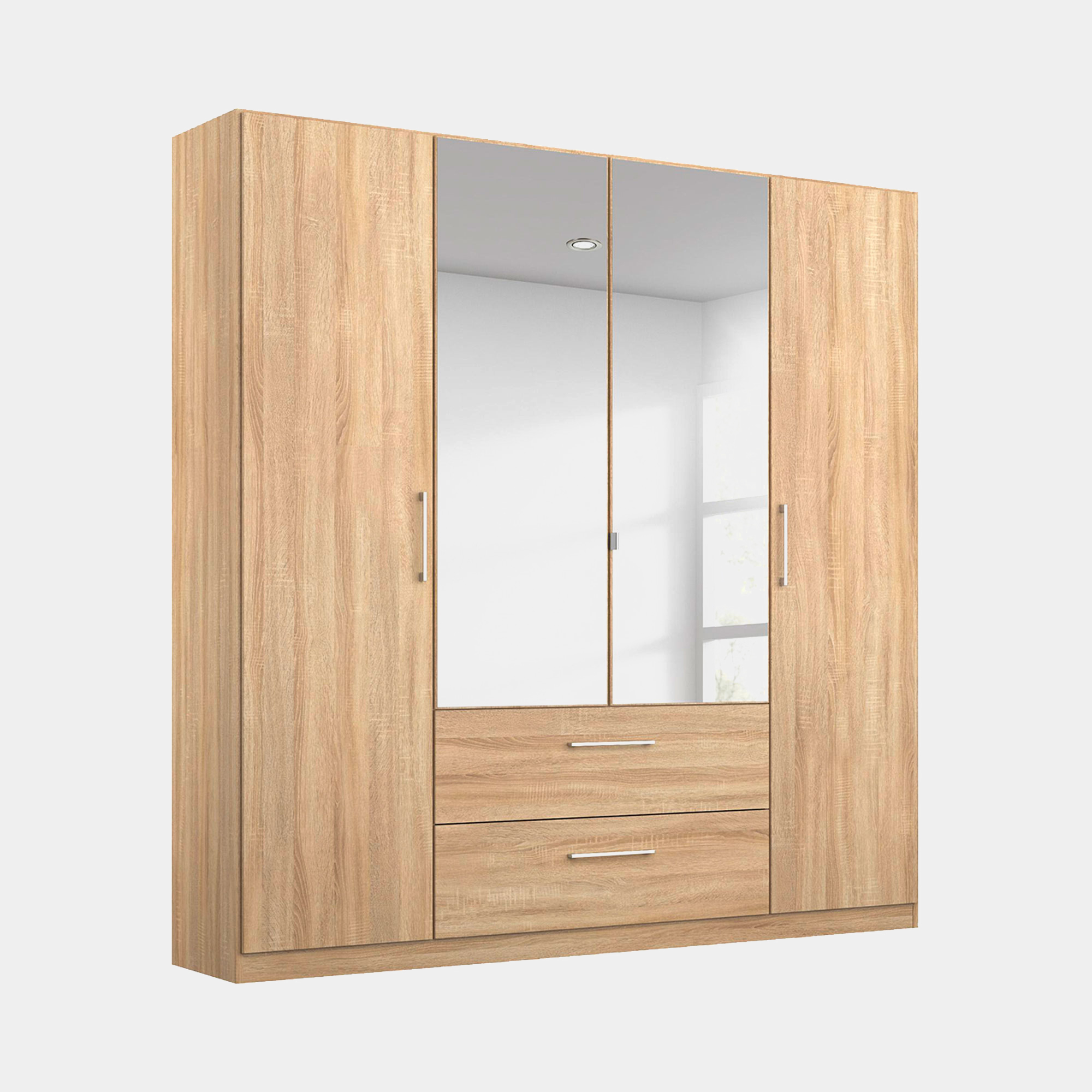 Cologne - Mirrored Combi Wardrobe - All Bedroom Ranges - Fishpools